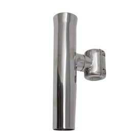 CLAMP-ON ADJUSTABLE ROD HOLDER FOR 7/8" & 1" TUBE, Stainless Steel