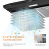 SOONYE 30 inch Black Under Cabinet Range Hood, Stainless Steel