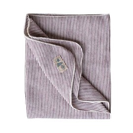 Lilano, Light Merino / Silk Striped Baby Blanket, 70% Wool (KBA), 30% Silk, 210 g/m² (Berry)