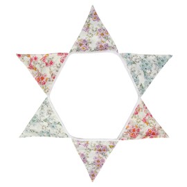 G2PLUS Floral Bunting Banner, 10.8 Feet Vintage Cloth Shabby Chic Cotton Garlands, 12PCS Double Sided Fabric Triangle Pennants for Vintage Themed Wedding Afternoon Tea Garden Party