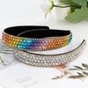 Norbiarz 2pcs Rhinestone Headbands Silver and Rainbow Headdresses Hair Accessories