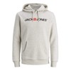 Jack & Jones Men’s Hoodie, Hooded Jumper with Logo, White