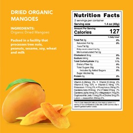Earthside Farms Dried Organic Mangoes 2.8oz, 4 Pack – No Sugar Added, Gluten-Free, Vegan Snack – Naturally Sweet Dried Fruit – Perfect Healthy On-the-Go Snack for Work, School, Travel
