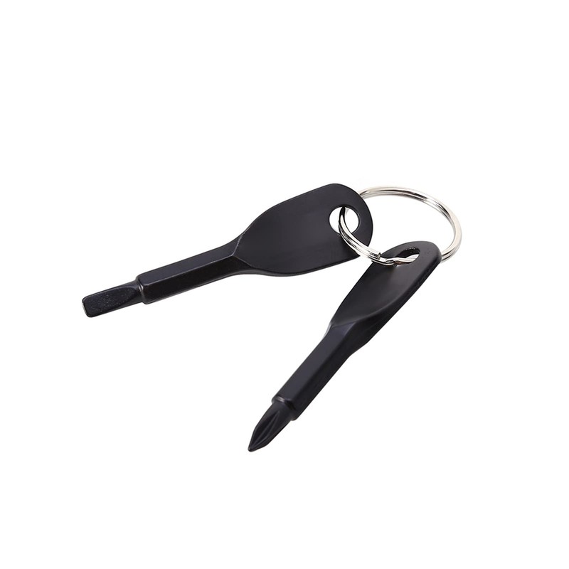 Alomejor Keychain Screwdriver Set, Slotted Screwdriver, Portable, Convenient, EDC Multifunctional,