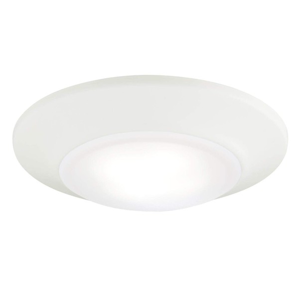 Westinghouse 6364400 6-Inch Dimmable Energy Star Indoor/Outdoor Surface Mount Wet Location, White Finish with Frosted Lens LED Ceiling Fixture, 1-Light