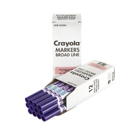 Crayola® Washable Broad Line Markers, Violet, Pack Of 12 Markers