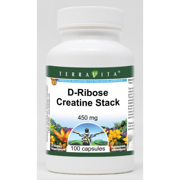 D-Ribose Creatine Stack - 450 mg (100 Capsules, ZIN: 513915)