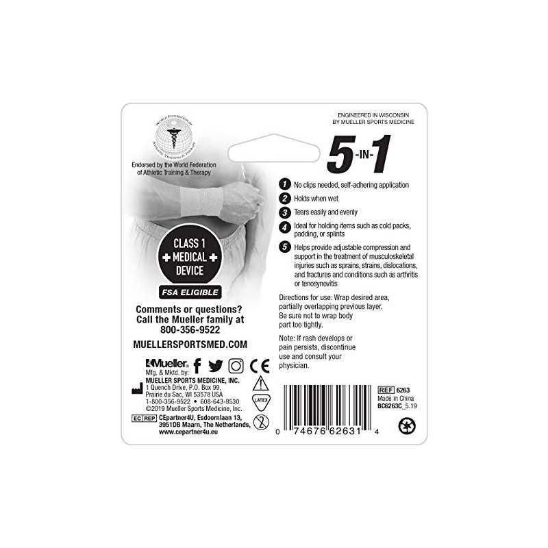 MUELLER Self-adhering Bandage 2 Inch x 5 Yards