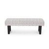 Cassie Boho Fabric Bench, Black Print