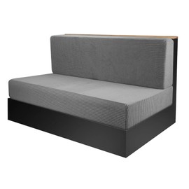 Nitoope 2 Pieces Camper Cushion Covers (1 Set), RV Seat Covers, RV Seat Covers for Trailers, Sofa Seat Cushion Covers, Stretch Sofa Cushion Covers, for Motorhome Seat, Washable, Simple (Light Grey)