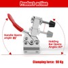 4 Pack Hand Tool Toggle Clamp 201B 198lbs Antislip Red