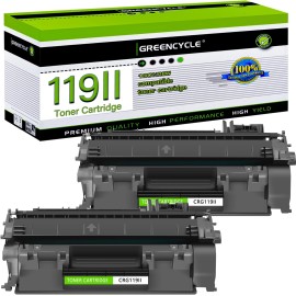 Greencycle 2 Pack Compatible Toner Cartridge For Canon 119Ii Black Toner