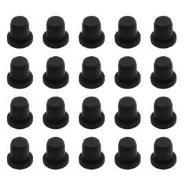 Uxney T Shaped Silicone Plug，Elastic Silicone Waterproof Plug Solid Rubber Stopper Hole Plugs Buckle Rubber Plug,3mm Diameter Black,Pack of 20