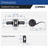 BRINKS – Transitional Privacy Locking Interior Wave Door Lever, Tuscan