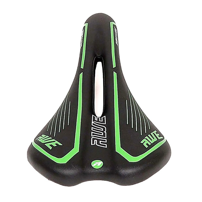 AWE® Adult Gel MTB/Racing Saddle Green Black