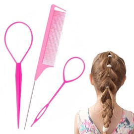 Sularpek Set of 3 Hairstyle Aid, Hair Tail Twister, Hairstyle Aid Hair Twister Set, Hair Braiding Tools for DIY Hairstyles, Hairstyle Aid, for Women, Girls