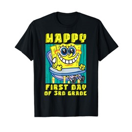 Mademark x SpongeBob SquarePants - SpongeBob Happy First Day Of 3rd Grade Third Grader School T-Shirt