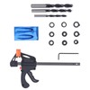 15Pcs Pocket Hole Jig 15° Aluminum Alloy Inclined Hole Drilling