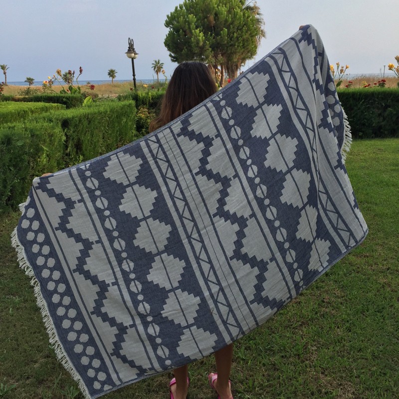 Bersuse 100% Cotton Oeko-TEX Certified Baja Turkish Handloom Towel -
