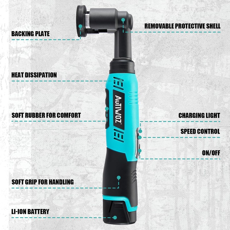 AUTIWOZ Cordless Mini Polisher, Micro Scratch Remover Buffer Polisher, 1/2/3