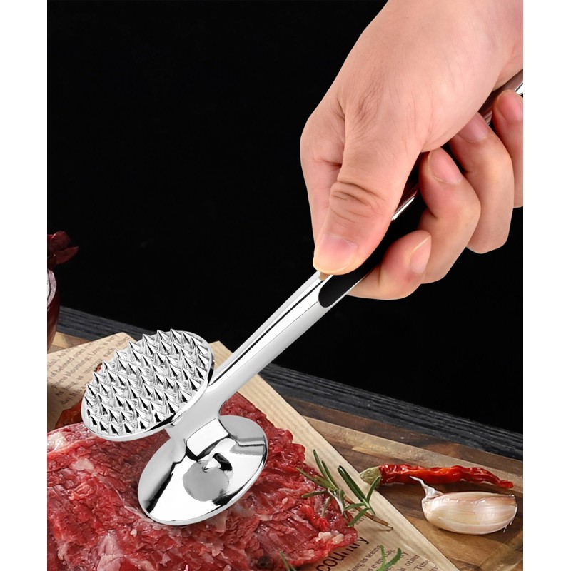 AOWOTO Meat Tenderizer Hammer Mallet Tool Pounder For Tenderizing Steak