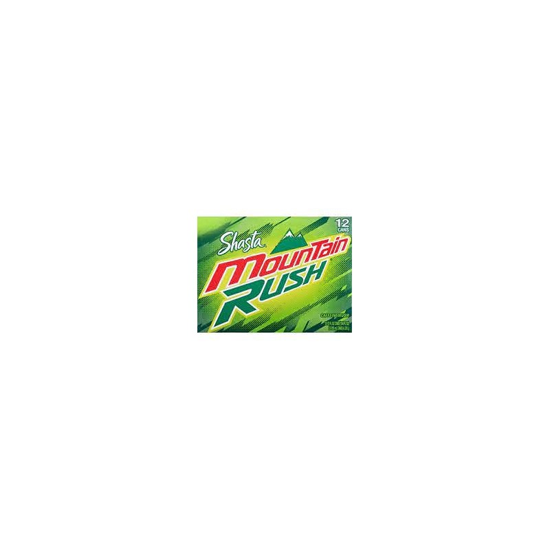 Shasta MOUNTAIN RUSH Soda Pop, 12-Ounce Cans (Pack of 12)
