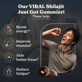 Better Alt Pure Himalayan Shilajit Gummies with 100% Shilajit |High Potency Gold Grade| 60 Gummies for Energy Boost & Immune Support, 75%+ Fulvic Acid| Travel Friendly - Tamarind Flavor