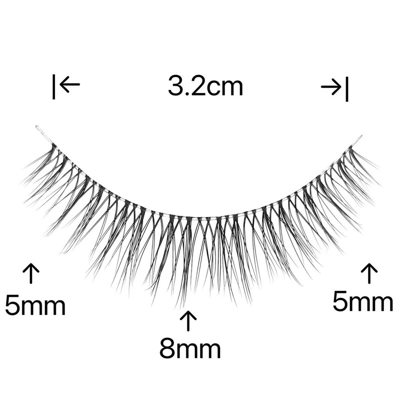 CLEAREYELASH False Eyelashes Natural 3D Matsuke Formula 3 Pairs (S02