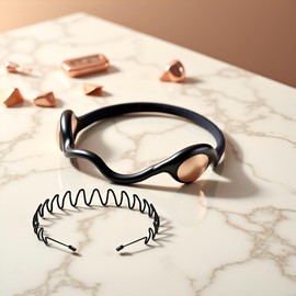 Black Fashion Metal Wavy Headband Reusable Hair Band Hoop Party Hairpins Headwear Hair Accessories 4 Durable and Deft, Men Women's Fashion Headbands