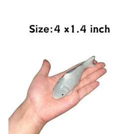 JINYEAH Ceramic Floating Fish【Jingdezhen China Glaze Craftsmanship】 2PCS Ceramic Floating Fish Fish Statue for Pond Fountain Birdbath Fake Aquarium Decor