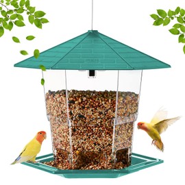 Bebedero para Colibri, Bebedero para Colibríes, Especies de Aves Fáciles de Observar, Cierre Perfecto, Retráctil, para la Decoración Exterior del Patio del Jardín (Verde)