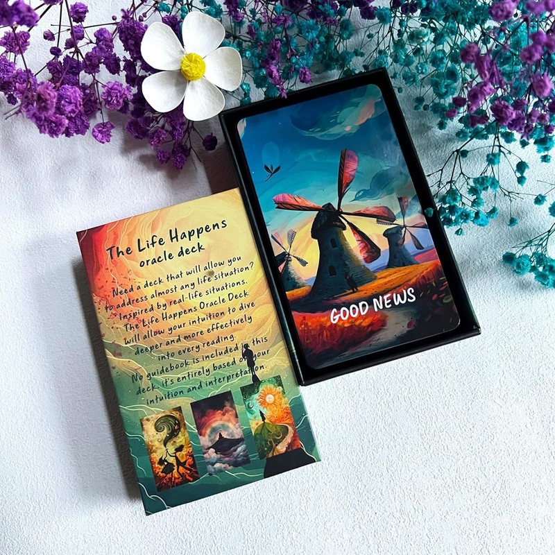 LIGHTOF JUSTICE Life Happens Oracle Cards, Love Oracle Cards for