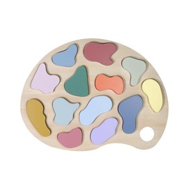 Kindsgut Steckpuzzle Farben, Holz, Farblehre und Förderung der Motorik, unisex Spielzeug, Geschenk ab 12 Monaten