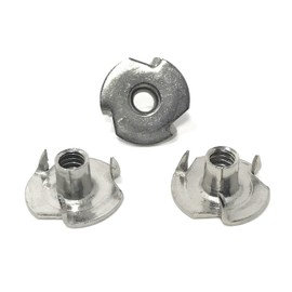 T-NUT Stainless Steel 10-24x9/32 (3 Prong) Tee Nuts (10-24 Thread 9/32" Barrel Length) 18-8 Stainless - (25) Pieces
