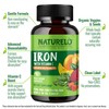 NATURELO Vegan Iron Supplement with Vitamin C and Organic Whole
