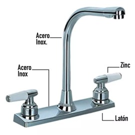 CNX Mezcladora Para Fregadero Cartucho 1/4  De Vuelta