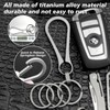 KCFEV Titanium Carabiner Keyring Clip, Minimalist Key Ring, Key Clip,