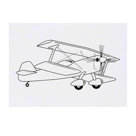 'Bi Plane' Temporary Tattoo - Water Resistant, Skin-Safe, Non-Toxic Transfer (TO00080879)