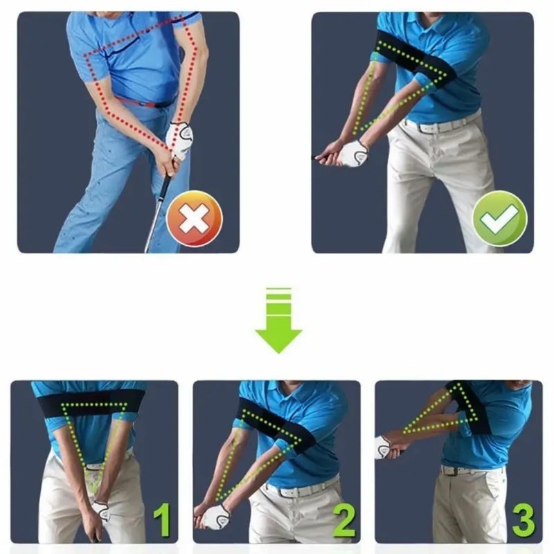 YEDJFFIYO Golf Swing Training Aid Arm Band, Golf Arm Strap,