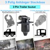 CXTM 3-Pin Trailer Socket 3-Pin Trailer Adapter 3-Pin Socket 12