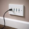 USB 3.0 Modular Faceplate/Wall Outlet (4 x USB 3.0 Port)