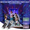 Karaoke Machine with 2 Wireless Microphones, Disco Lights, Portable Bluetooth