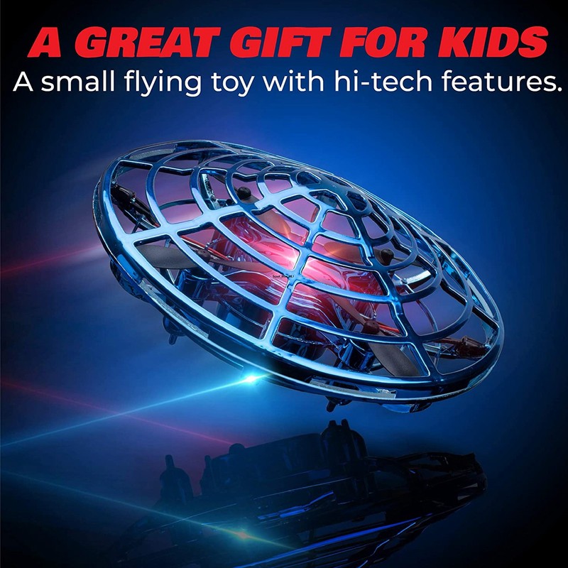 Hand Controlled Flying Drone Children Flying Toy Blue Hand Drone