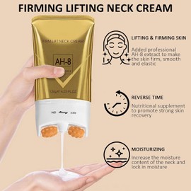 AH-8 Firm Lifting with PEAQ Neck Firming Cream Roller Loose Skin Wrinkle Relief and Moisturizing Skin Care (1) Item Package Quantity / PEAQ 넥 펌링 크림 롤러가 포함된 AH-8 펌 리프팅 느슨한 피부 주름 완화 및 보습 스킨 케어 (1) Item Package Quantity
