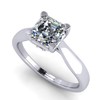NANA Jewels Silver 7.00mm (2ct) Asscher Cut Zirconia Lucita Solitaire