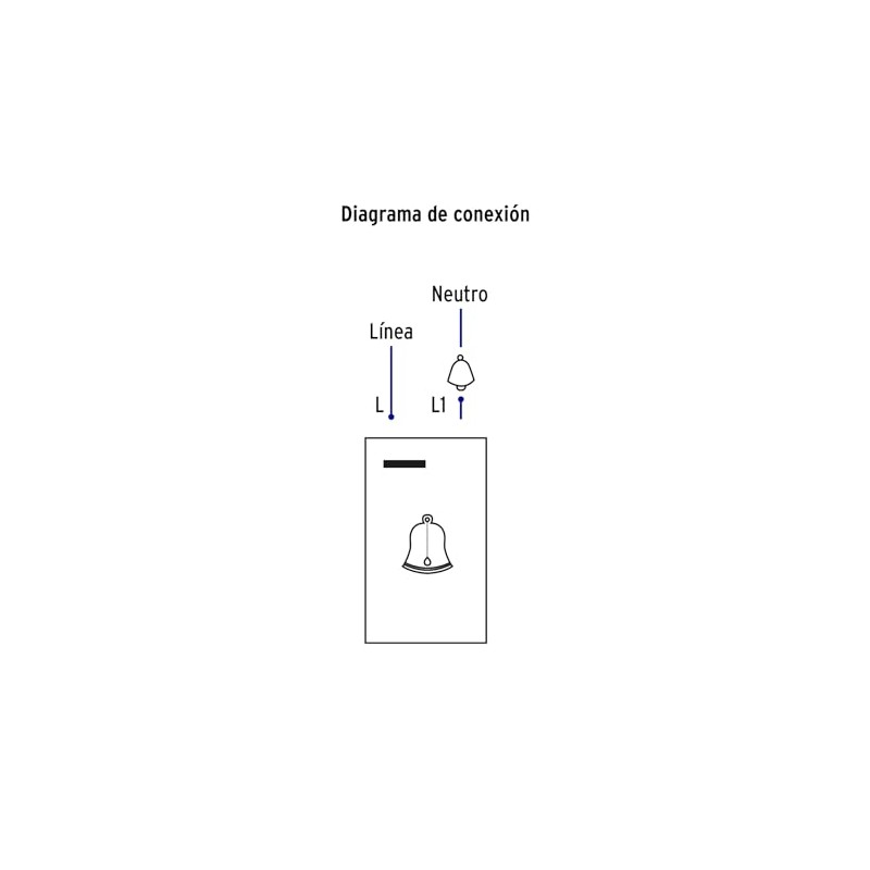 Volteck PA-TI-EB, Placa armada 1 interruptor de timbre 1.5 módulos