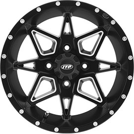 ITP 1421950727B TORNADO Wheel with Milled Finish (14x7/4x4.33, 2mm Offset)