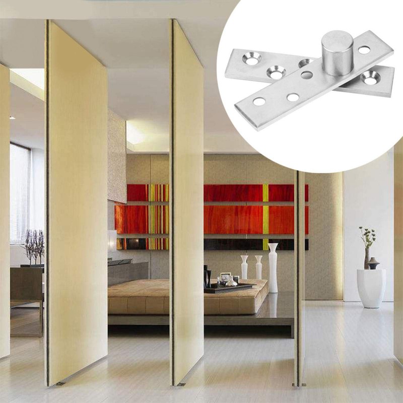 Jeanoko 2 Pieces Revolving Door Hinge 360 Degree Swivel Hinge