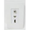 RiteAV Screwless Decorative 1 Gang Wall Plate (White/White) 3 Port