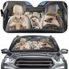 Hedgehog Family Sunshade Car Sunshade for Windshield Window Cute Hedgehog